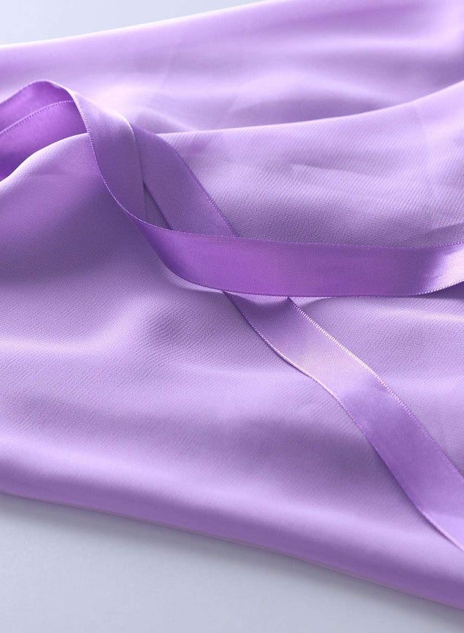 Daydance تنورة باليه ملفوفة للبنات من Daydance، لون بنفسجي فاتح، وشاح شفاف من الشيفون، مناسبة لملابس الرقص. - Image 5